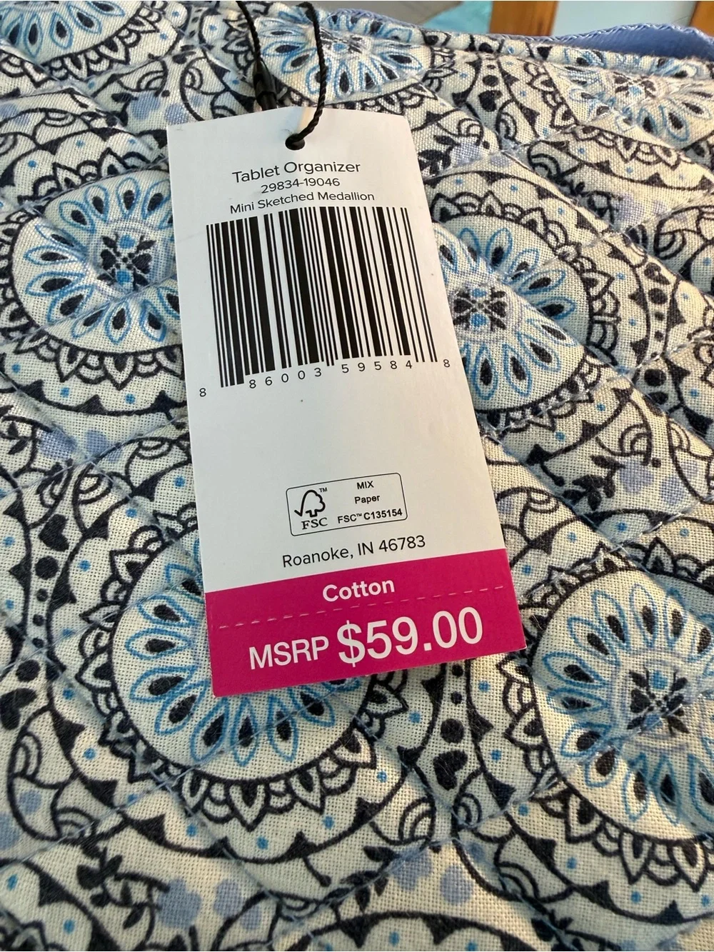 Vera Bradley Light Blue Medallion Tablet Case